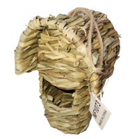 عش زيبرا على شكل كوخ مصنوع يدوياً من أوراق القصب ق...