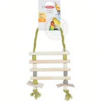 زولكس لعبة طيور أرجوحة سلم خشبي من الحبل والجلد