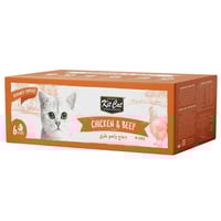 كت كات طعام رطب للقطط دجاج مع اللحم البقري منزوع ا...