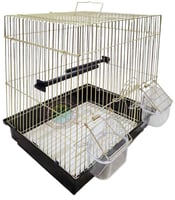 قفص طيور مستطيل ذهبي A2108G بأبعاد (30×32×39) سم