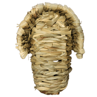 عش زيبرا على شكل كوخ مصنوع يدوياً من أوراق القصب ق...