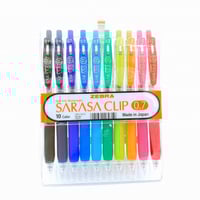 طقم 10 أقلام سارسا كليب زيبرا 0.7