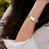 ساعة نسائية - ذهبي و فضي