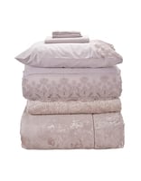 طقم مفارش عرائس كينج سايز Valeria بنفسجي