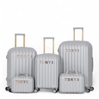 طقم شنط سفر دبش عروسة - مكون من 5 قطع يشمل 3 شنط ت...