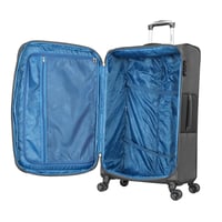 طقم شنط سفر قماش 3 قطع دبل كفرات هيكل ألمونيوم وسح...