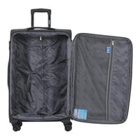 طقم شنط سفر قماش 3 قطع دبل كفرات هيكل ألمونيوم وسح...