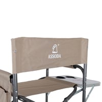 كرسي رحلات قابل للطي مع طاولة جانبية وجيب