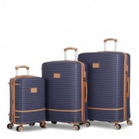 طقم حقائب سفر فاخر ومتين - 3 قطع من البولي كربونات...