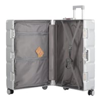 طقم حقائب سفر فاخرة من الألومنيوم - 3 قطع بتصميم ع...