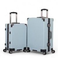 طقم حقائب سفر فاخر من الألمنيوم: متانة وأناقة لا ت...