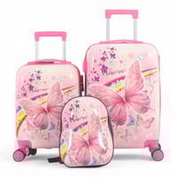 طقم شنط سفر اطفال تتزين بشخصيات مختلفه - مكون من 3...