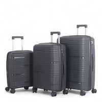 طقم حقائب سفر فاخرة ومتكاملة - 3 قطع من البولي برو...