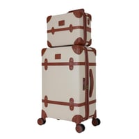 طقم حقائب سفر كلاسيكية من 4 قطع – مغطاة بجلد فاخر...