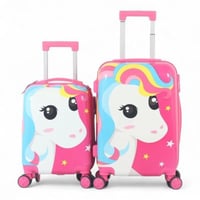 طقم شنط سفر اطفال تتزين بشخصيات مختلفه - مكون من 2...