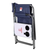 كرسي رحلات قابل للطي مع طاولة جانبية وجيب