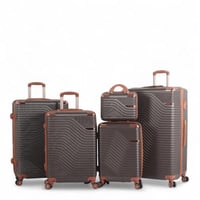 طقم حقائب سفر فاخرة للعرائس - 5 قطع (مقاسات كبيرة...