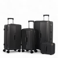 طقم حقائب سفر فاخر - مكون من ثلاث حقائب ترولي وحقي...