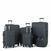 طقم حقائب سفر متكامل – 6 قطع من مادة ABS الصلبة -...