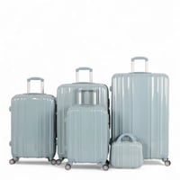 طقم حقائب سفر عصري ومتين - 5 قطع من مادة ABS عالية...