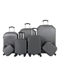 طقم شنط سفر - مكون من 7 قطع يشمل 5 شنط تروللي وشنط...