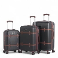 طقم حقائب سفر فاخرة ومتكاملة من ثلاث 3 قطع من البو...