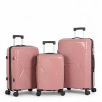 طقم حقائب سفر - مكون من 3 قطع - مصنوع من البولي بر...