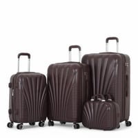 طقم حقائب سفر مكون من 4 قطع يشمل حقيبة يد - بكفرات...