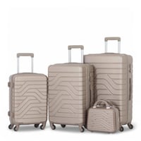 طقم حقائب سفر من 4 قطع - بكفرات دوارة360 درجة - وق...