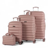طقم حقائب سفر أنيق ومتين - 4 قطع من البولي بروبلين...