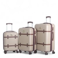 طقم حقائب سفر فاخرة ومتكاملة من ثلاث 3 قطع من البو...