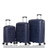 طقم حقائب سفر - مكون من 3 قطع - مصنوع من البولي بر...