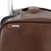 طقم حقائب سفر جلد 3 قطع بخامة جلد PU الفاخرة، تصمي...