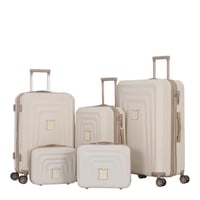 طقم شنط سفر دبش عروسة - مكون من 5 قطع يشمل 3 شنط ت...