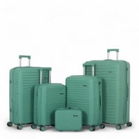 طقم حقائب سفر فاخرة ومتكاملة - 5 قطع من البولي برو...