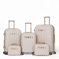 طقم شنط سفر دبش عروسة - مكون من 5 قطع يشمل 3 شنط ت...