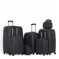 طقم حقائب سفر - مكون من 7 قطع يشمل 5 شنط تروللي وش...