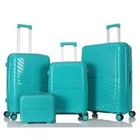 طقم شنط سفر 4 قطع ضد الكسر دبل كفرات ومقبض ألمونيو...