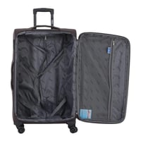 طقم شنط سفر قماش 3 قطع دبل كفرات هيكل ألمونيوم وسح...