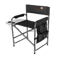 كرسي رحلات قابل للطي مع طاولة جانبية وجيب