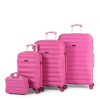 طقم حقائب سفر أنيق ومتين - 4 قطع من البولي بروبلين...