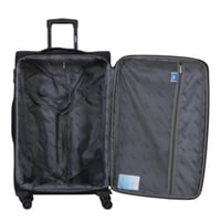 طقم شنط سفر قماش 3 قطع دبل كفرات هيكل ألمونيوم وسح...