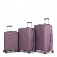 طقم حقائب سفر فاخرة ومتكاملة - 3 قطع من البولي برو...