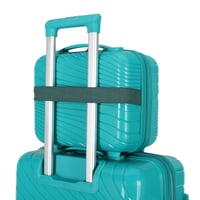 طقم شنط سفر 4 قطع ضد الكسر دبل كفرات ومقبض ألمونيو...