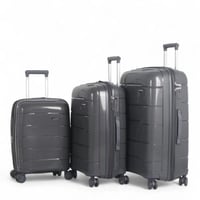 طقم حقائب سفر - مكون من 3 قطع - مصنوع من البولي بر...