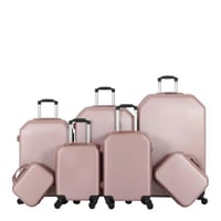 طقم شنط سفر - مكون من 7 قطع يشمل 5 شنط تروللي وشنط...