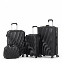 طقم حقائب سفر مكون من 4 قطع يشمل حقيبة يد - بكفرات...