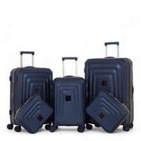 طقم شنط سفر - مكون من 5 قطع يشمل 3 شنط تروللي وشنط...