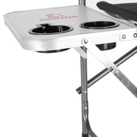 كرسي رحلات قابل للطي مع طاولة جانبية وجيب