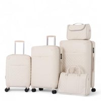 طقم شنط سفر أنيق وعصري - مكون من 5 قطع ويشمل 3 شنط...